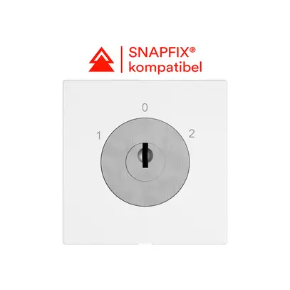 Interruttore a chiave EDIZIO.liv c.KABA 1007F/5000 invert.2P 1-0-2 p=67mm bi 