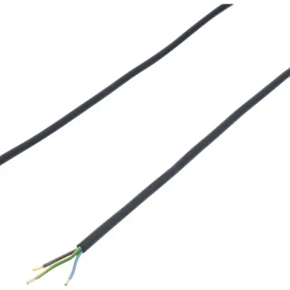 Apparatekabel Td3×1mm² 3m schwarz Stecker T12 
