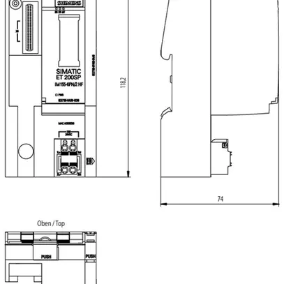 Modulo d'interfaccia PLC Siemens SIMATIC ET200SP PROFINET IM155-6PN/2 HF 2-parti 