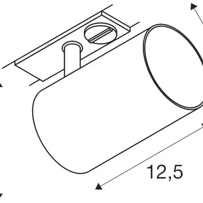 Spot SLV ASTO TUBE GU10 1×10W 1ph Ø70×125mm blanc 