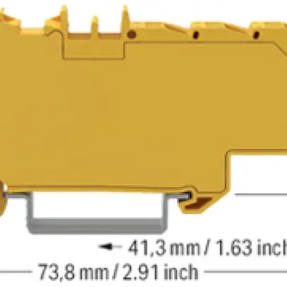 Morsetto di passaggio WAGO Contact TOPJOB S 1×6/6×1.5mm² giallo 