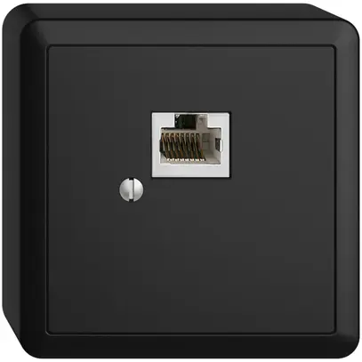 Scatola AP 1×RJ45/s 8P EDIZIOdue nero R&M swissline 