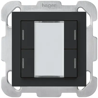 Tasto INC kallysto B KNX 4× LED RGB s/e-link nero 