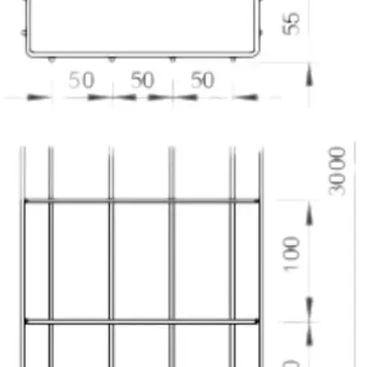 Caniveau à grille Bettermann PE 500×55×3000mm 