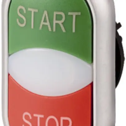 Bouton-poussoir double ETN RMQ plat START/STOP vert/rouge, ann.chr 