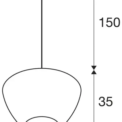 Luminaire suspendu SLV PANTILO CONVEX 40 E27 40W Ø400×350mm chrome 
