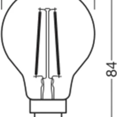 Lampada LED LEDVANCE CLASSIC P E14 1.8W 250lm 827 chiaro Ø45×84mm 