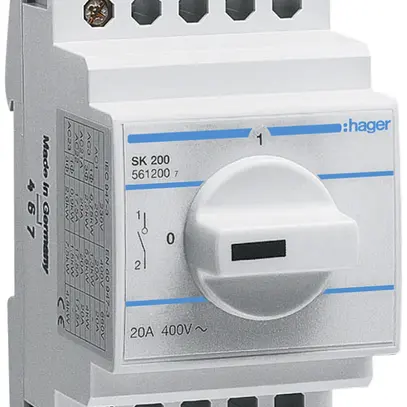 Interruttore rotativo AMD Hager 20A 400V 1 chiusura 0 apertura 0 invertitore 3UM 