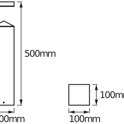 LED-Wegeleuchte LDV ENDURA STYLE PYRAMID 9W 600lm 830 500mm Edelstahl 