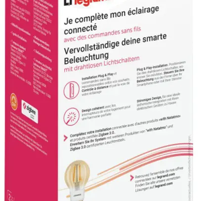 Kit d’extension Legrand Arteor with Netatmo 2×lumière 2×3L×2.5mm² 1×LED E27 