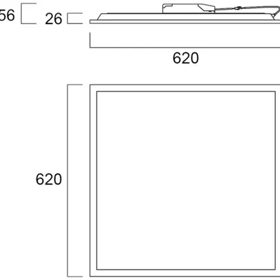 Lampada pannello LED Sylvania START 30W 4000lm 840 IP40 620×620mm bianco 