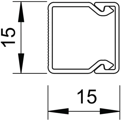 Canale d'installazione BET WDK 15×15×2000mm PVC ne IP30 