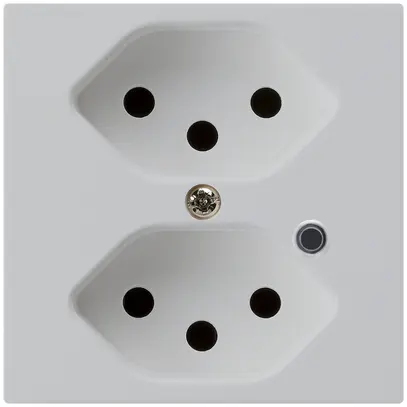 Prise Hager kallysto 2×T13 illuminé A gris clair 