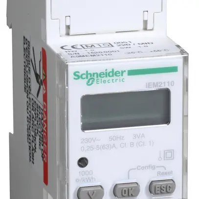 Contatore energia AMD Schneider Electric iEM2110 1P 63A Plus MID 