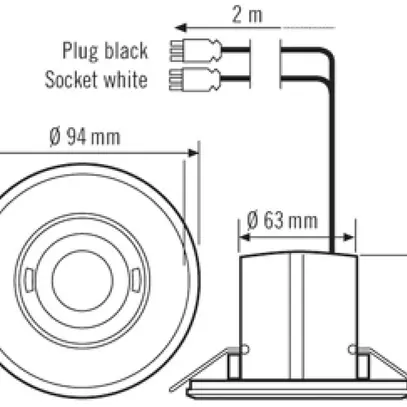 Rilevatore di presenza INC ESYLUX PD-FLAT 360i/8 RW, con WINSTA A, bianco 