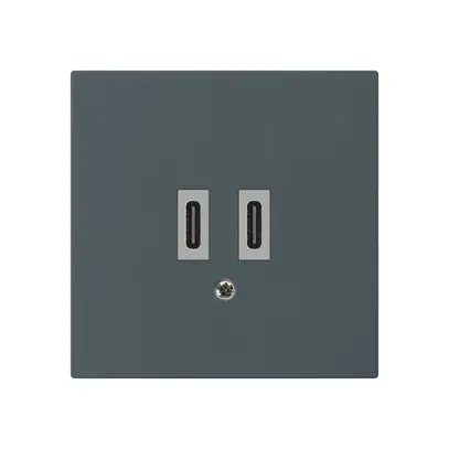 Prise de charge USB Hager kallysto C-C 20W 5V 60×60mm anthracite 