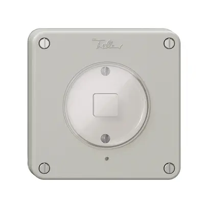 Poussoir KNX 1× NEVO N.CO RGB avec sonde de température, gris clair 