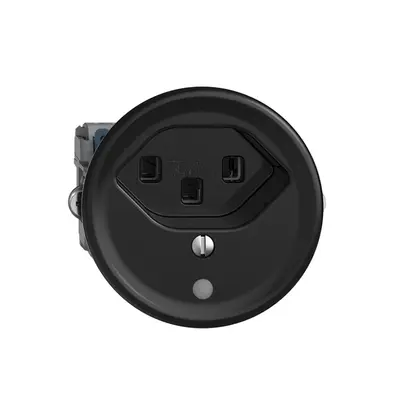 Prise Sdue Q, 1×T23, avec LED, noir 