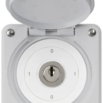 Interrupteur à clé ENC robusto IP55 avec clapet S0/2P gris 