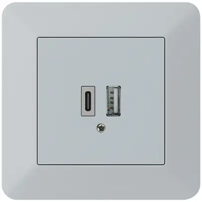 Presa di carica USB INC kallysto.trend 18W PD 1×tipo A 1×tipo C grigio chiaro 