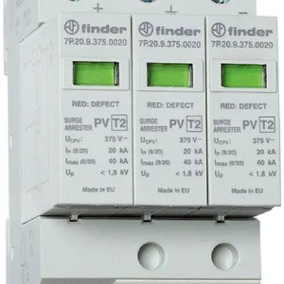 Scaricatore di sovratensione Finder tipo 2 per sistemi PV fino a 750VDC 