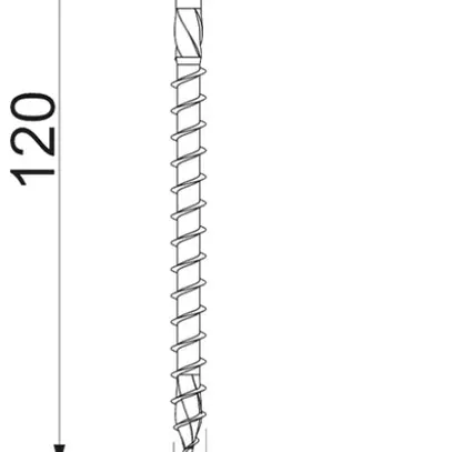 Vite per legno a testa svasata BET HT 6x120 TD T25 Ø6×120mm 