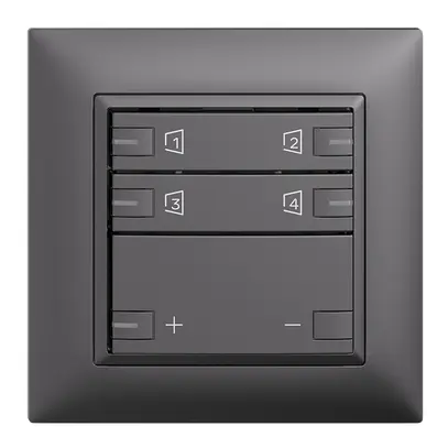Kit montaggio INC Edue zeptrionAIR, WLAN, dimmer, RGB-LED, 2×tasto, 2×comm.grs 