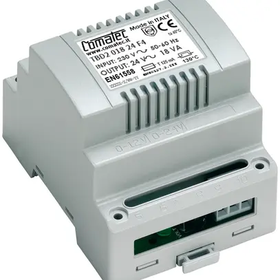 Trasformatore di isolamento AMD Comatec TBD2, IN: 230VAC, OUT: 24VAC/18VA, 4UM 