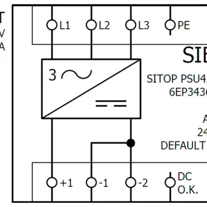 Alimentation Siemens SITOP PSU4200 IN: 400/500VAC OUT: 24VDC/20A 480W 