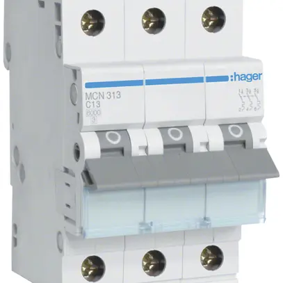 Disgiuntore Hager MCB 3P 415V tipo C 13A Icn 6kA 3UM 