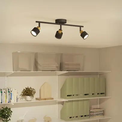 Spot Philips Niall GU10 3×5W 484×134mm nero/ottone 