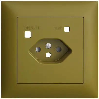 Kit frontale EDIZIOdue per presa FI FMI, T13, shutter, olive 