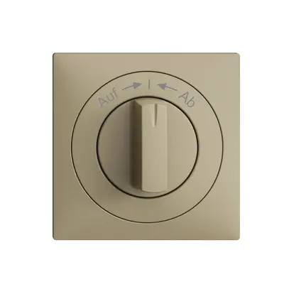 Frontset EDIZIOdue Auf->I<-Ab sand 60×60mm für Schwenktaster 