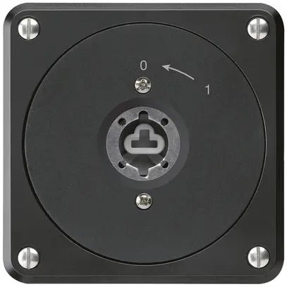 Contatto rotativo a chiave INC robusto nero senza coperchio/cilindro 2P p.combi 