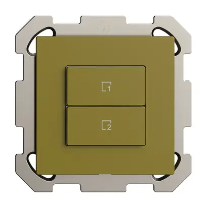 Pulsante scena INC 2 scene verticale/2T Edue Wiser olive 