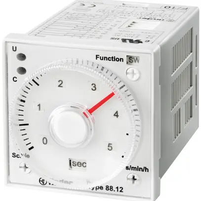 Relais temporisé INC Finder 8L 24…230VUC, 6 fonctions 