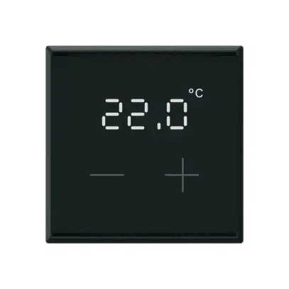 Termostato ambiente KNX KAL con display LED nero 