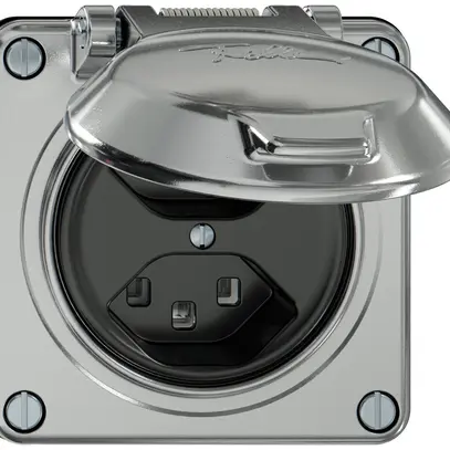 Prise ELEMENT 2×type 23 16A 250V IP20 avec couvercle aluminium 