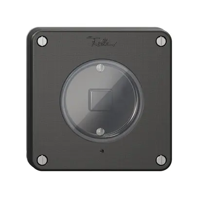 Poussoir KNX 1× NEVO N.CO RGB avec sonde de température, noir 