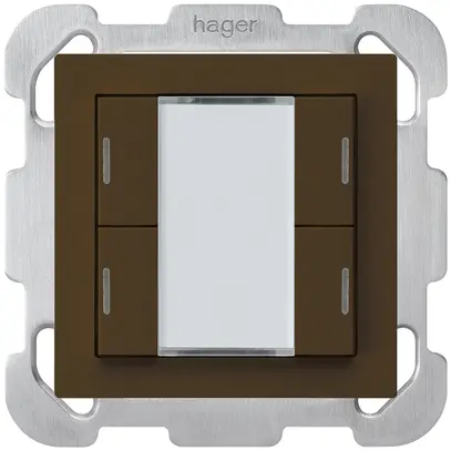 UP-Taster kallysto B KNX 4× RGB LED s/e-link braun 