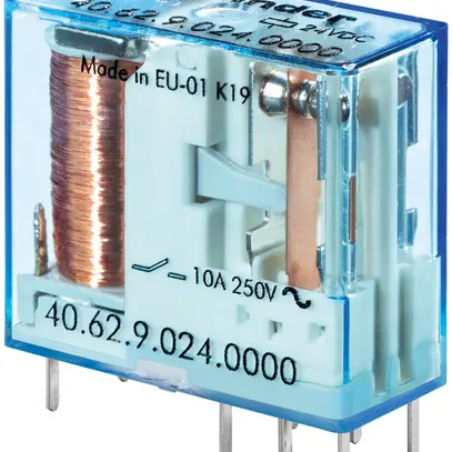 Relais de commutation Finder 40, 2W 10A/24VDC AgNi 900Ω 0.65W 5.0mm RT II 