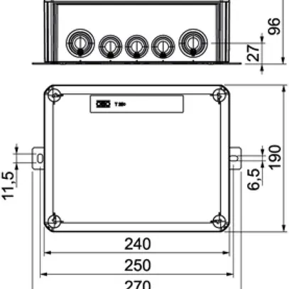 Scatola di derivazione Bettermann E30-E90 240×190×95mm 5×16mm² ar 