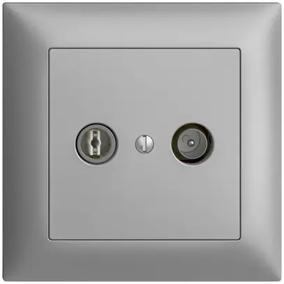 Prise TV-R ENC EDIZIOdue 11dB silver à large bande 5…2000MHz, FMI 