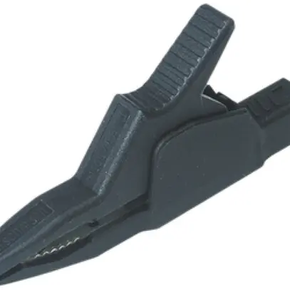 Morsetto coccodrillo AK2B 2540 4mm sistema, isolato, nero 