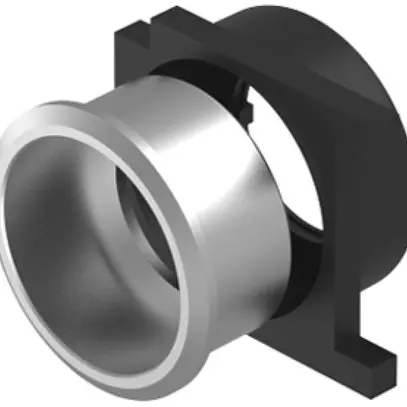 Cadre frontal EAO 61 pour sélecteur/interrupteur à clé plat aluminium 