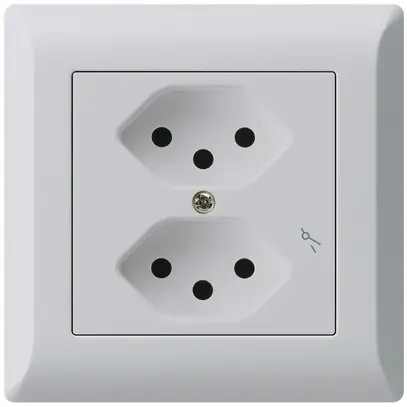 Prise ENC kallysto.line 2×T13 gris clair 