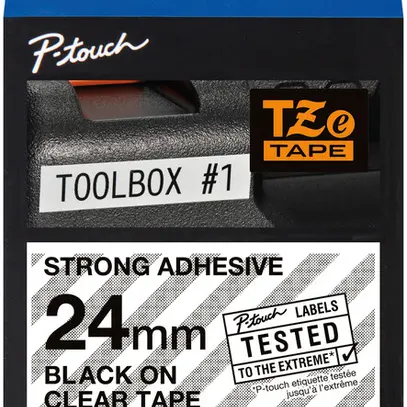 Cassette ruban Brother TZe-S151 24mm×8m, transparent-noir 