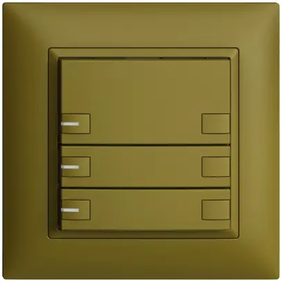 Pulsante INC KNX 3×EDIZIOdue olive RGB con LED 