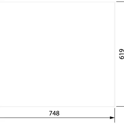 Porte gauche Hager Univers 748×619×12mm IP54 blanc 