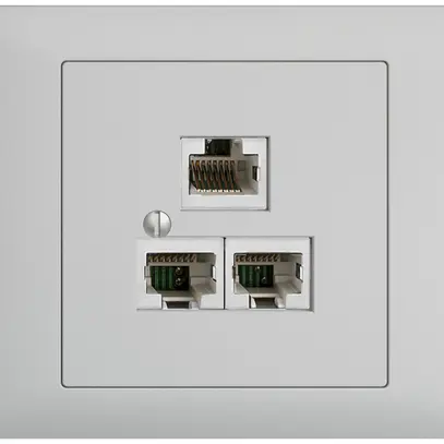 Boîte INC 3×RJ45/s 4P sép.EDIZIOdue gris clair, R&M swissline 